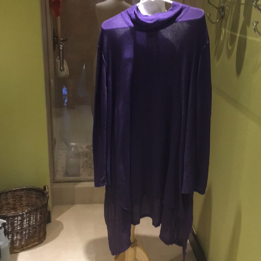 Free People Purple thermal layering tunic